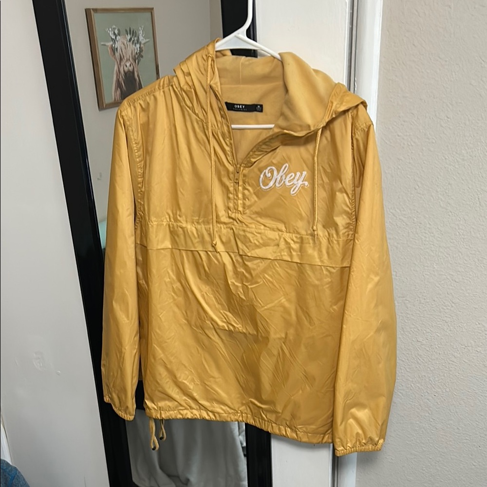 Obey Mustard Yellow Windbreaker